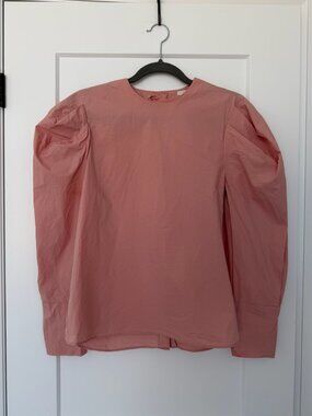Oak & Fort Dusty Pink Blouse With Button Down Back